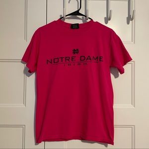 Hot pink Notre Dame tee size small